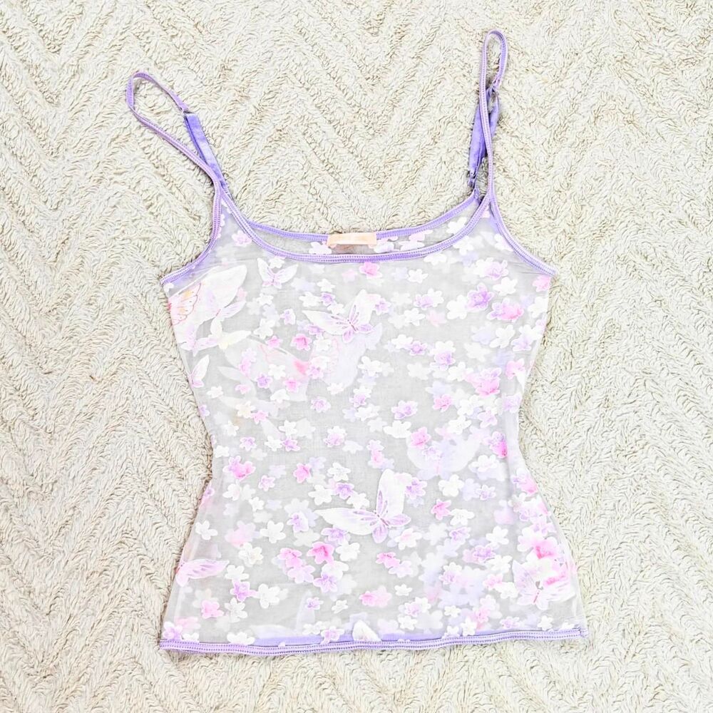 Y2K Roberto Cavalli Velvet Butterfly Fairy Cami